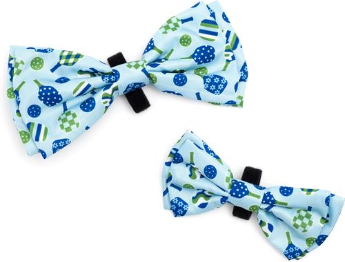 Show full view: The Worthy Dog Pickleball Dog Bow Tie, Blue, Large slide 2 of 4