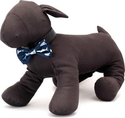 Show full view: The Worthy Dog Jaws Dog Bow Tie, Navy, Large slide 3 of 4
