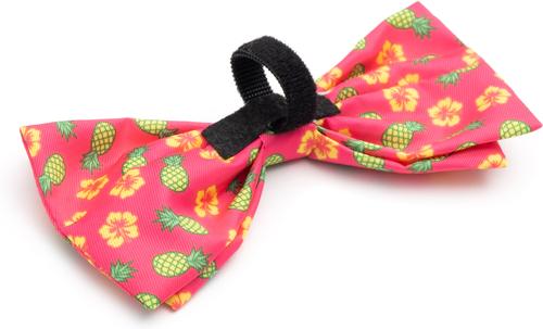 Show full view: The Worthy Dog Pineapples Dog Bow Tie, Pink, Small slide 3 of 3