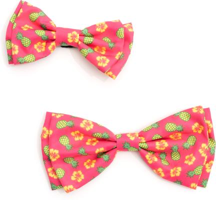 Show full view: The Worthy Dog Pineapples Dog Bow Tie, Pink, Small slide 2 of 3
