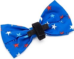 The Worthy Dog Patriotic Stars Dog Bow Tie, Blue, Small slide 2 of 3