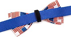 The Worthy Dog Patchwork Flag Dog Bow Tie, Red/White/Blue, Small slide 2 of 3
