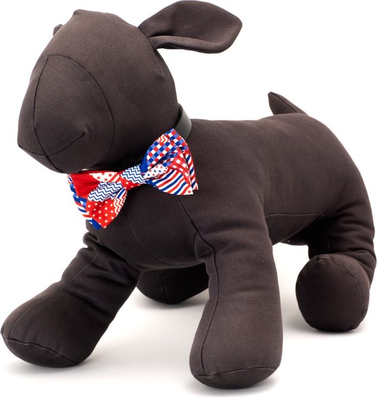 The Worthy Dog Americana Dog Bow Tie, Red/White/Blue