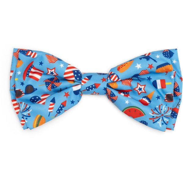 The Worthy Dog Independence Day Dog Bow Tie, Blue
