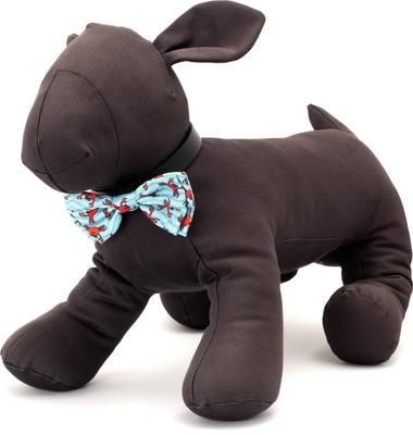 Show full view: The Worthy Dog Crabs Dog Bow Tie, Teal, Small slide 3 of 4