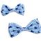Show in main carousel: The Worthy Dog Gingham Whales Dog Bow Tie, Blue, Small slide 2 of 4