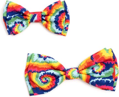 Show full view: The Worthy Dog Kaleidoscope Dog Bow Tie, Multicolored, Large slide 2 of 3