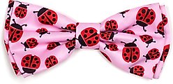 The Worthy Dog Ladybugs Dog Bow Tie, Pink, Small