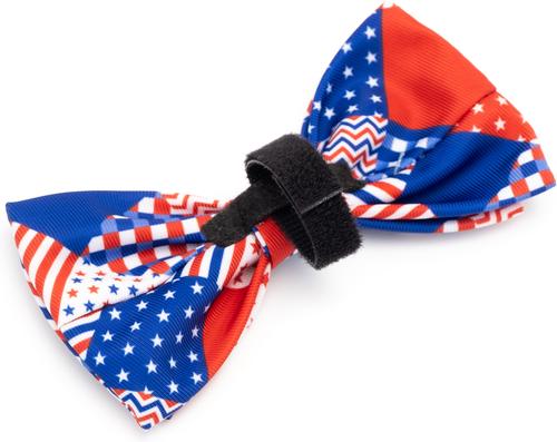 Show full view: The Worthy Dog Americana Dog Bow Tie, Red/White/Blue, Small slide 3 of 3