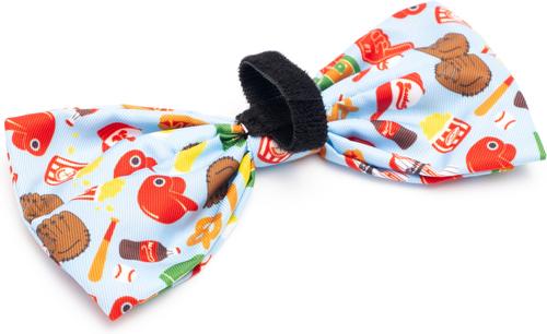 Show full view: The Worthy Dog Home Run Dog Bow Tie, Blue, Small slide 3 of 4