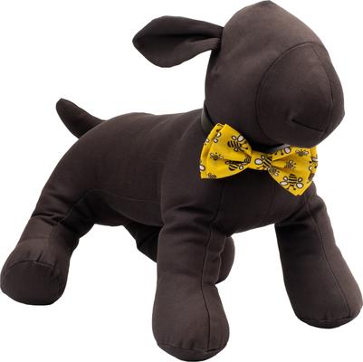 Show full view: The Worthy Dog Bzzz! Dog Bow Tie, Yellow, Small slide 3 of 4