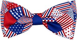 The Worthy Dog Americana Dog Bow Tie, Red/White/Blue, Small
