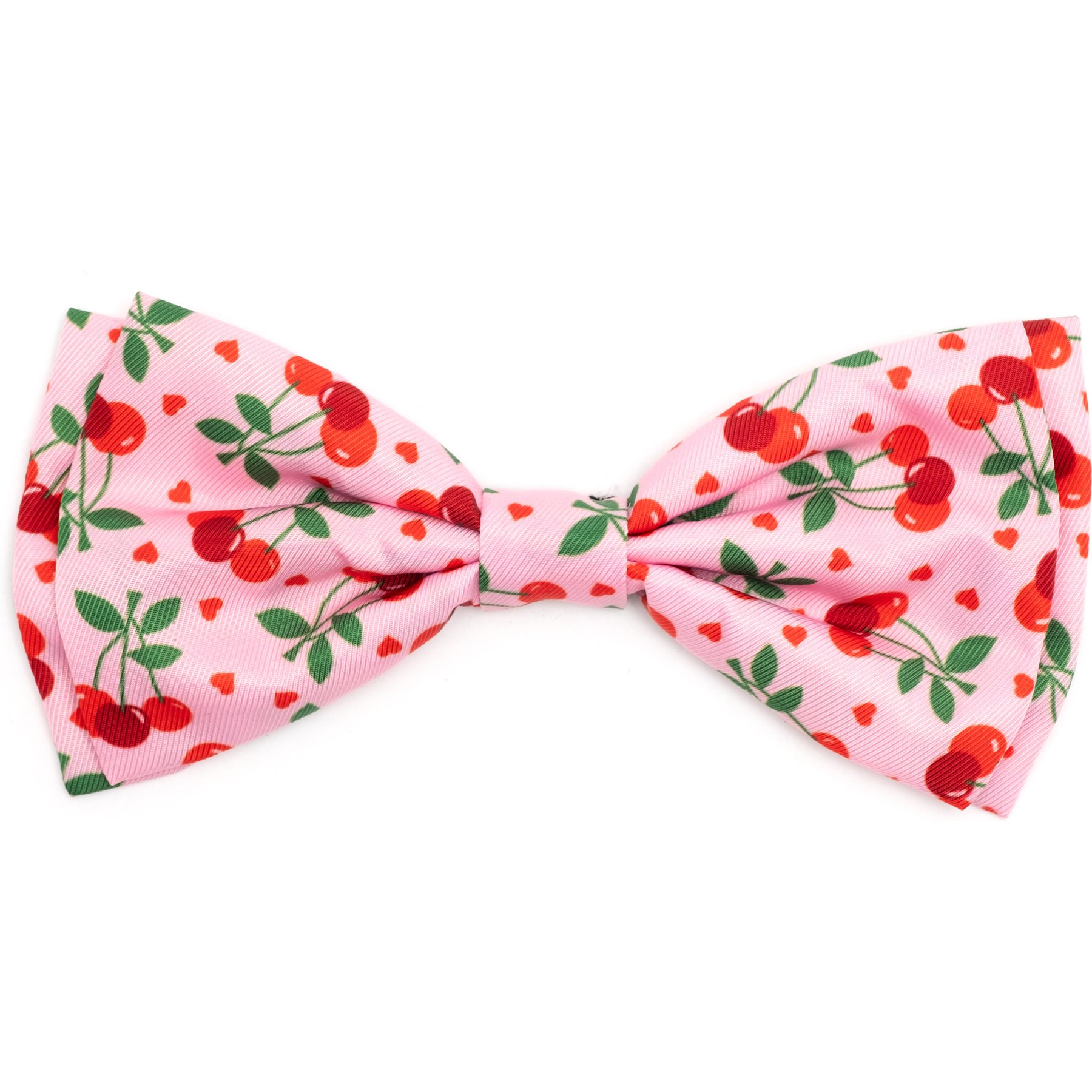 The Worthy Dog Cherries Jubilee Dog Bow Tie, Pink, Large