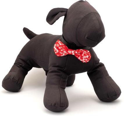 Show full view: The Worthy Dog Aloha Dog Bow Tie, Coral, Small slide 2 of 3