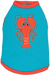 The Worthy Dog Lobster Tee Dog Shirt, Teal, Small