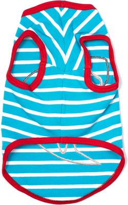 Show full view: The Worthy Dog Jaws Tee Dog Shirt, Light Blue/White, Medium slide 3 of 3