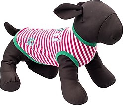 The Worthy Dog Flip Flops Tee Dog Shirt, Pink/White, Small slide 2 of 3