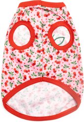 The Worthy Dog Cherries Jubilee Tee Dog Shirt, Pink, X-Small slide 2 of 4