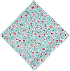 The Worthy Dog Watercolor Floral Dog Bandana, Teal, Small slide 2 of 3