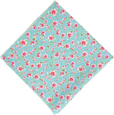 Show full view: The Worthy Dog Watercolor Floral Dog Bandana, Teal, Small slide 3 of 4
