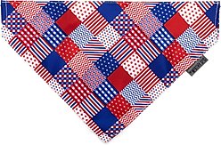 The Worthy Dog Americana Dog Bandana, Red/White/Blue, Large