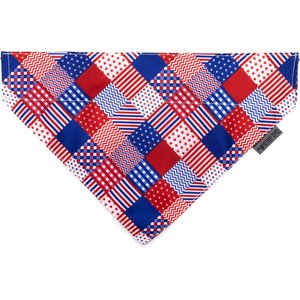 The Worthy Dog Americana Dog Bandana, Red/White/Blue, Large