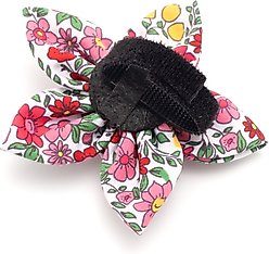 The Worthy Dog Spring Garden Flower Dog & Cat Collar Accessory, Coral, Large slide 2 of 3