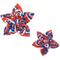 Show in main carousel: The Worthy Dog Kaleidoscope Flower Dog & Cat Collar Accessory, Red/White/Blue, Large slide 3 of 4