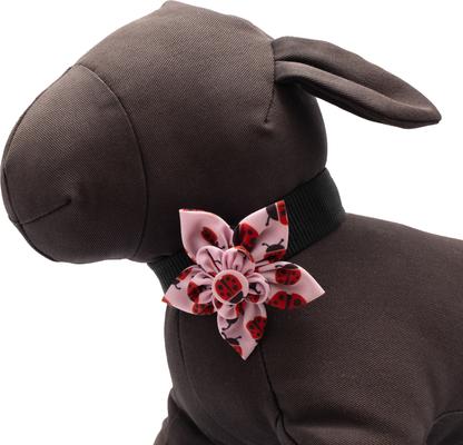 Show full view: The Worthy Dog Ladybugs Flower Dog & Cat Collar Accessory, Pink, Large slide 3 of 5