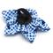 Show in main carousel: The Worthy Dog Gingham Whales Flower Dog & Cat Collar Accessory, Blue, Small slide 3 of 3