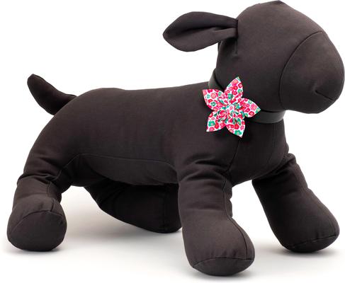 Show full view: The Worthy Dog Fleurs Flower Dog & Cat Collar Accessory, Pink, Small slide 3 of 4