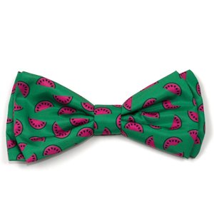 The Worthy Dog Watermelon Dog Bow Tie, Green, Small