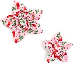 The Worthy Dog Cherries Jubilee Flower Dog & Cat Collar Accessory, Pink, Small slide 2 of 4