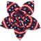 Show in main carousel: The Worthy Dog Bias Stars & Stripes Flower Dog & Cat Collar Accessory, Red/White/Blue, Small slide 1 of 3