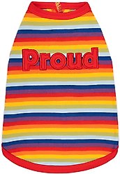 The Worthy Dog Proud Tee Dog Shirt, Multicolored, Small