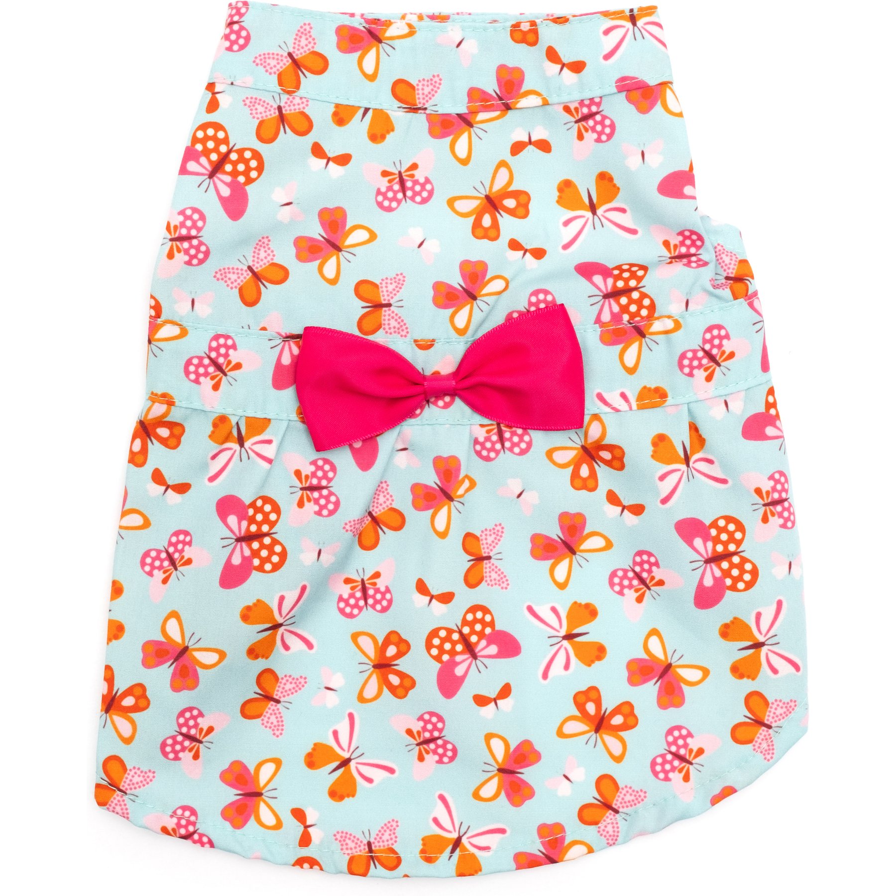 The Worthy Dog Butterfly Dog Dress, Blue, Medium