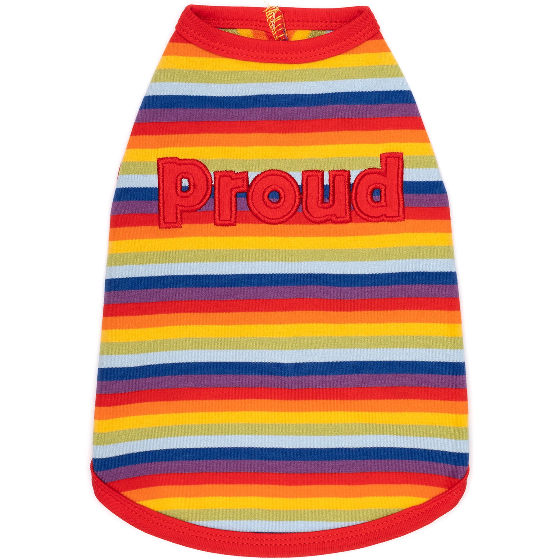 The Worthy Dog Proud Tee Dog Shirt, Multicolored, XX-Large