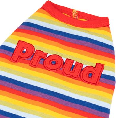 Show full view: The Worthy Dog Proud Tee Dog Shirt, Multicolored, X-Small slide 4 of 5