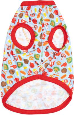 Show full view: The Worthy Dog Home Run Tee Dog Shirt, Blue, XX-Large slide 3 of 4