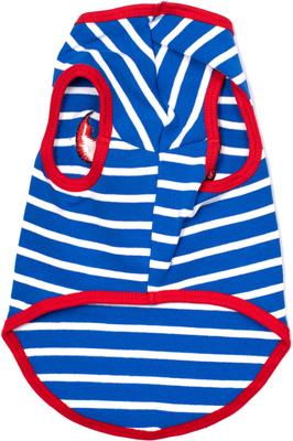 Show full view: The Worthy Dog Crab Tee Dog Shirt, Royal Blue/White, Small slide 3 of 3