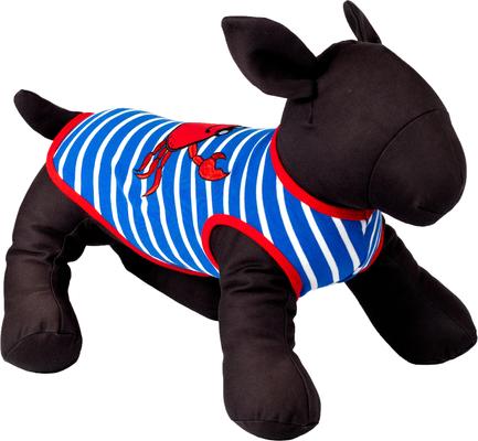 Show full view: The Worthy Dog Crab Tee Dog Shirt, Royal Blue/White, Small slide 2 of 3