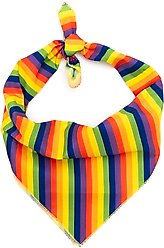 The Worthy Dog Rainbow Dog Bandana, Multicolored, Small