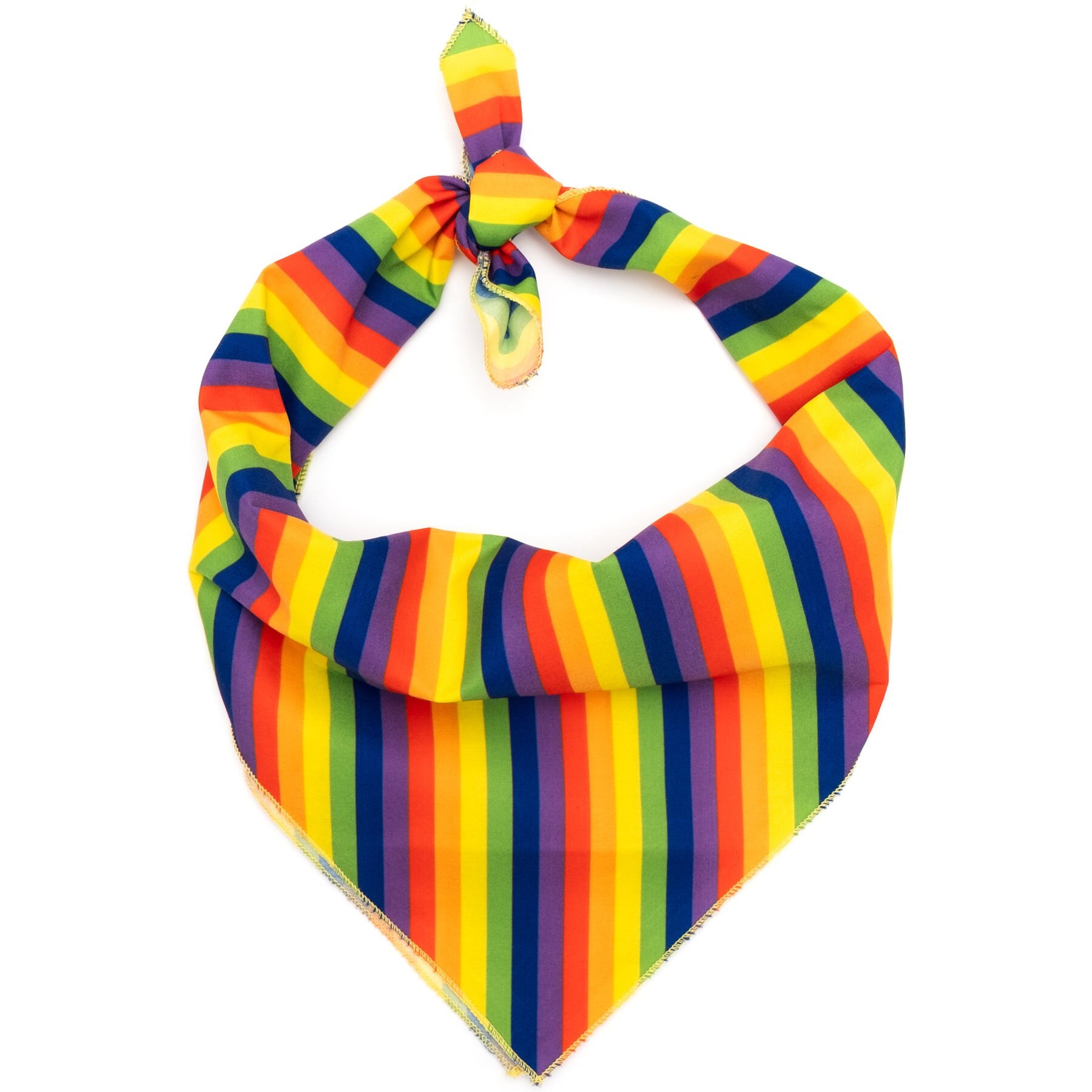 The Worthy Dog Rainbow Dog Bandana, Multicolored, Large