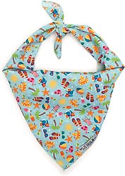 The Worthy Dog Life's a Beach Dog Bandana, Mint Green, Large
