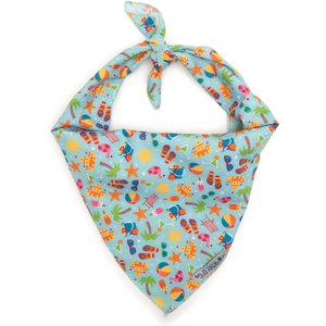 The Worthy Dog Life's a Beach Dog Bandana, Mint Green, Large