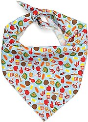 The Worthy Dog Home Run Dog Bandana, Blue, Large