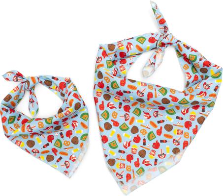 Show full view: The Worthy Dog Home Run Dog Bandana, Blue, Large slide 2 of 3