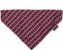 The Worthy Dog Bias Stars & Stripes Dog Bandana, Red/White/Blue, Large
