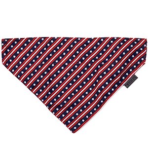 The Worthy Dog Bias Stars & Stripes Dog Bandana, Red/White/Blue, Large