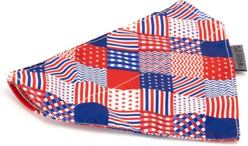 Show full view: The Worthy Dog Americana Dog Bandana, Red/White/Blue, Large slide 3 of 3